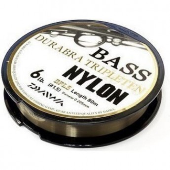 Монолеска DAIWA Bass Durabra Tripleten 2,5 10Lb( 0,260 мм ) 80м Монолеска DAIWA Bass Durabra Tripleten 2,5 10Lb( 0,260 мм ) 80м